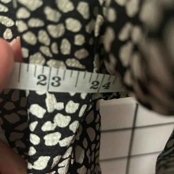 Mango Ruffle Printed Dress Size 6 Ecru NWOT - Picture 7 of 9